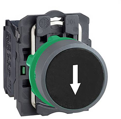 Schneider Electric XB5AA3351C0 Drucktaster, kompl, Kunststoff, tastend, schwarz, Pfeil runter, 22mm, 1S, gra