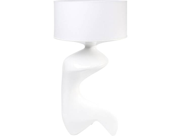 Lampe en polyrésine et polyester blanc