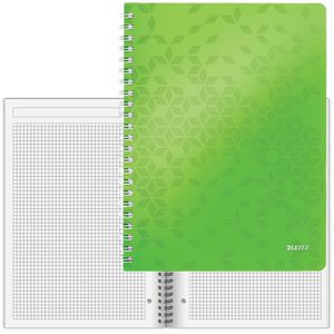 Leitz Collegeblock 4638-00-54, WOW, A4, Rand rundum 80 g/m² 80 Blatt mit Kopfzeile kariert