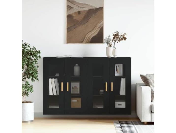 Hängeschrank für zusätzlichen Stauraum, dekorative Wandschränke mit eleganter Optik, praktische Aufbewahrungslösung als Sideboard-Aufsatz, Wandschränke aus Holzwerkstoff