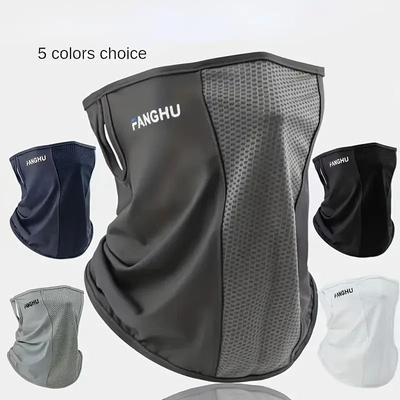 Uplift Essentials Cycling Mask Headwear Bandana Neck Scarf Breathable Outdoor Ice Silk Mask white