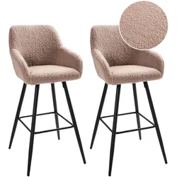 BARSTÜHLEN 2er-Set Taupe Casmalia