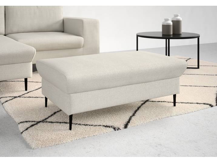 Sitzhocker DOMO COLLECTION Modica , beige, B:99cm H:42cm T:65cm, Hocker, Sitzhocker, Auch in Cord, Fusshöhe passend für gängige Saugroboter