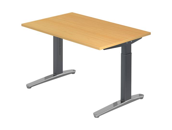 Schreibtisch Office buche Holzwerkstoff B 120 T 80 cm - Schreibtisch