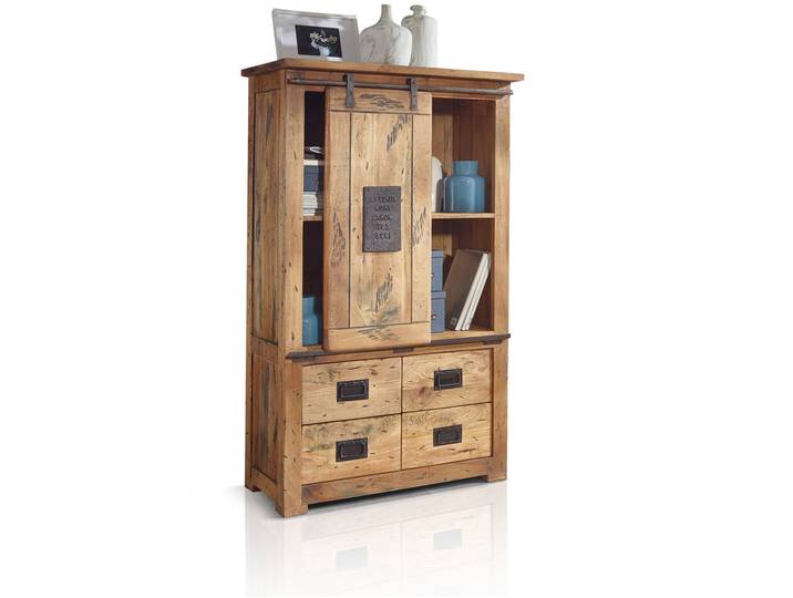 BRISTOL Highboard I, Material Massivholz, Mango rustikal