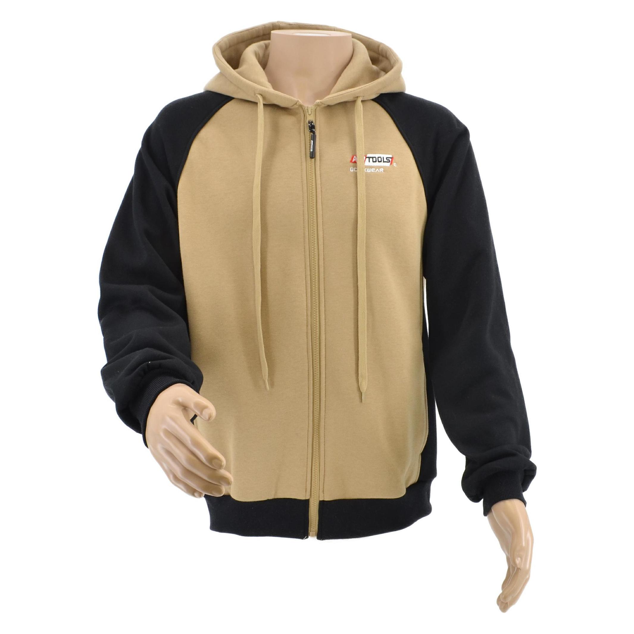Awtools Sweatshirt Mit Reissverschluss T6/ Beige-Schwarz/ S (S) (AW02940)