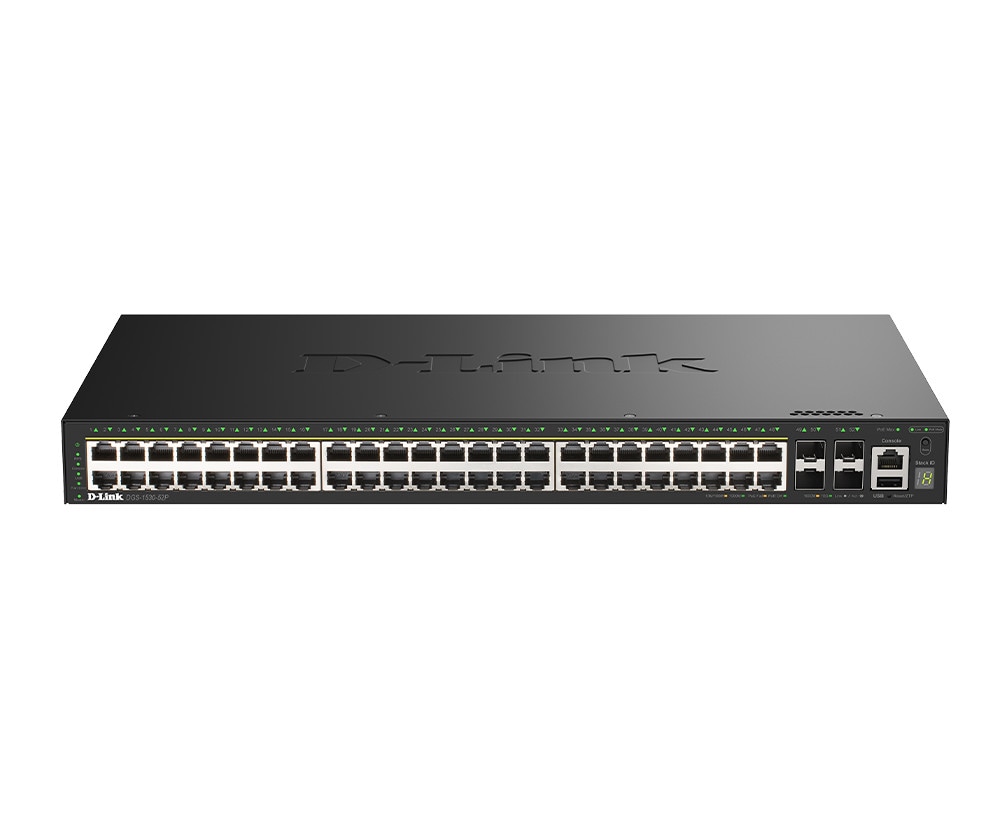 D-Link DGS-1530-52P/E Smart Managed PoE 52-Port-Stackable-Gigabit-Switch