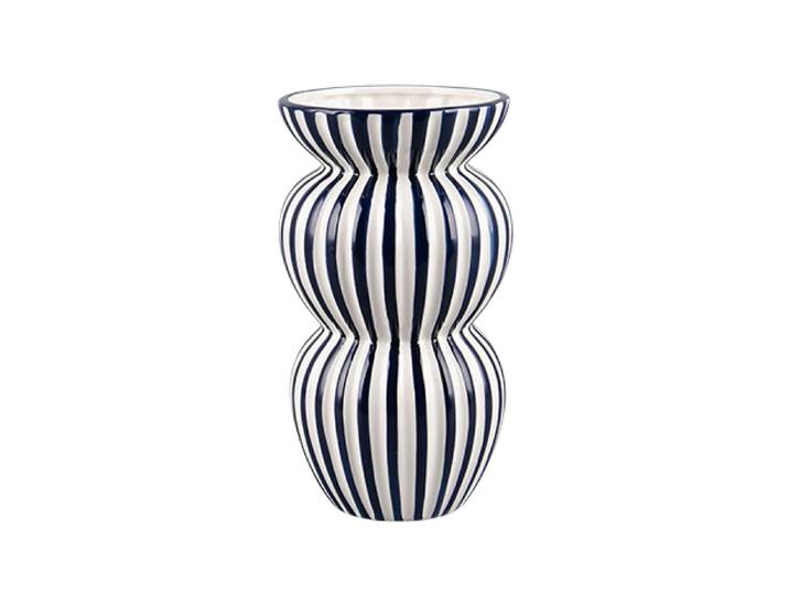 Vase en céramique rayure contrastée verticale ZEBRA