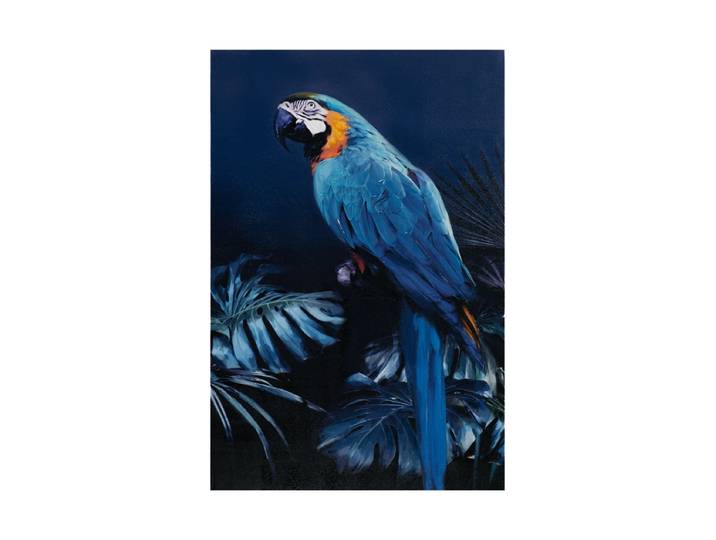 Handgemaltes Bild „Blue Parrot“ 80 x 120 cm Multicolor Crea Collection