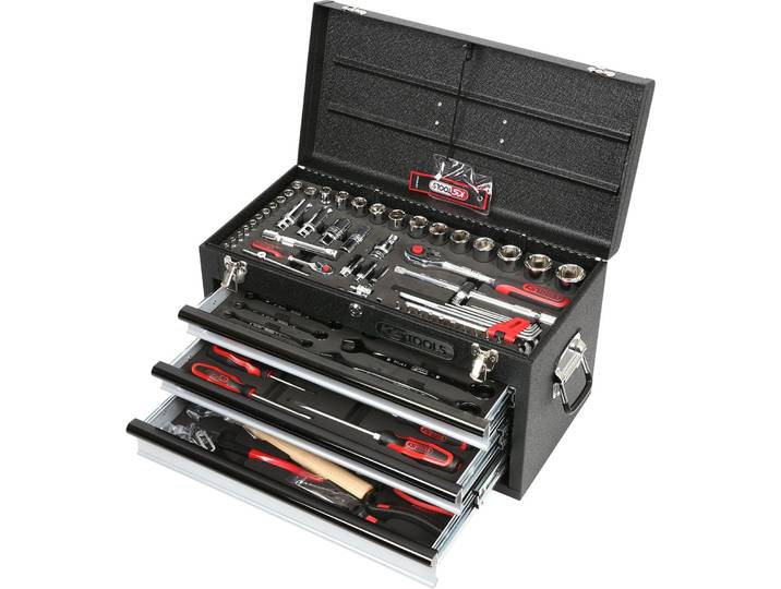 KS TOOLS Jeu d'outils universel 1/4\ +1/2\ CHROMEplus\, 99 pces GEAR ( 918.0100 )