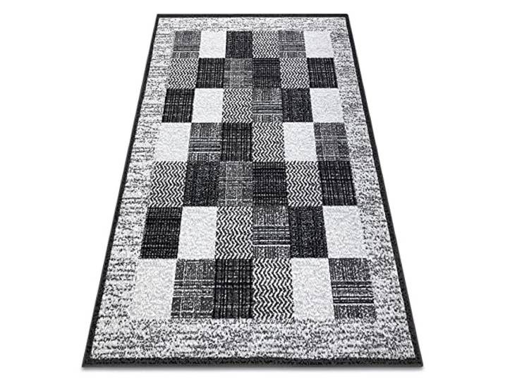 rugsx Teppich BCF Morad Rafia Rechtecke, Geometrisch, Teppich für Wohnzimmer, Zimmer, Schlafzimmer - grau 120x170 cm