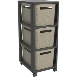 Rotho Babydesign, Spielzeugaufbewahrung, Schubladenturm PINA Cappuccino