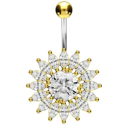 Titan Bananabell mit 925er Silber-Design SONNE