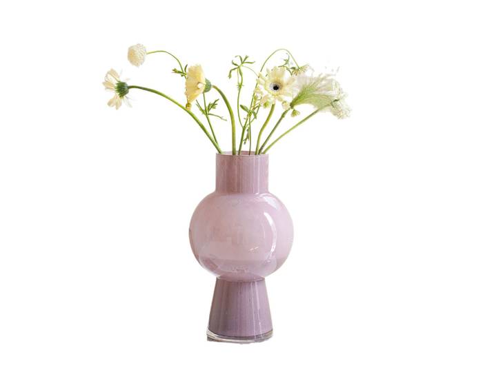 Vase rond en verre, ornement créatif simple, décoration moderne pour salon, arrangement floral.