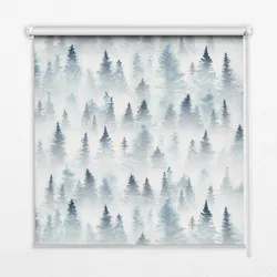 INNENROLLO - Fensterrollo - Rollo - 100x140 cm - Wald im Nebel