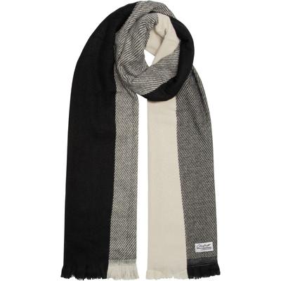 Strickschal CHILLOUTS "Gaia Scarf", Damen, schwarz, Web, Kunstfaser, Modetücher, tragbar als Schal oder Stola, Größe: 180 x 70 cm