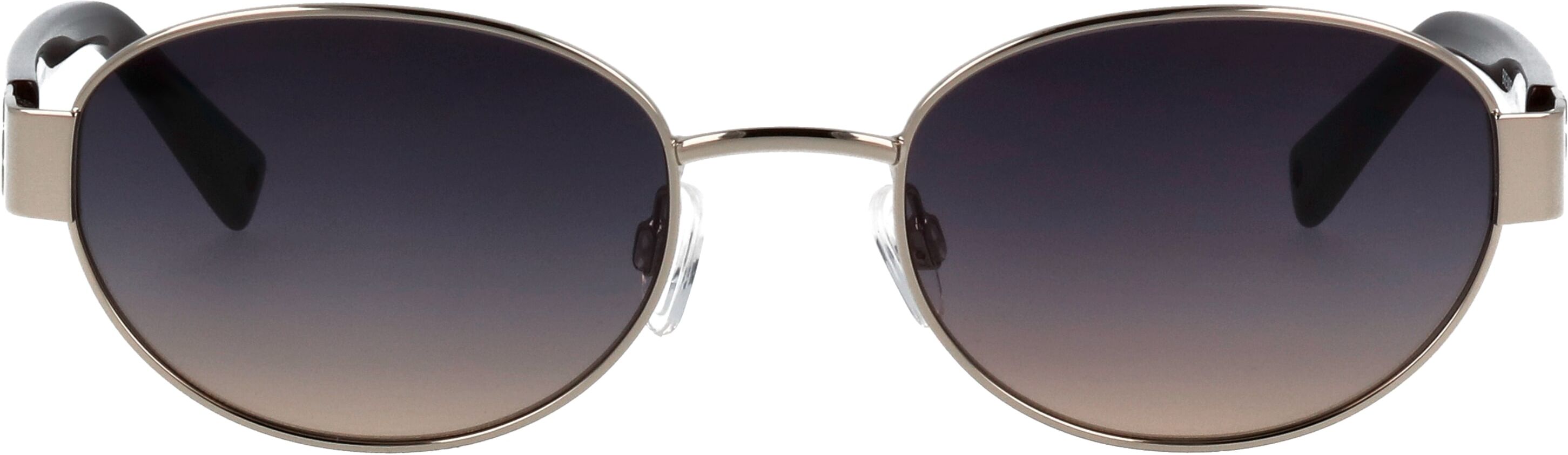 Sonnenbrille BRENDEL EYEWEAR "Modell 905066", Damen, silber, metallic, Sonnenbrillen Sonnenbrille, Form Oval, Logoschriftzug auf Bügel, Metallfassung silber Einheitsgröße