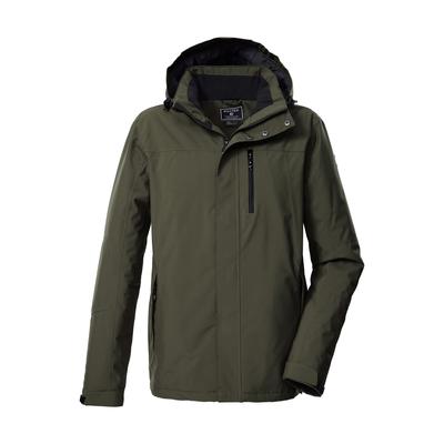 Funktionsjacke KILLTEC "KOW 90 MN JCKT", Herren, Gr. M, grün (olivgrün), Obermaterial: 100% Polyester.Futter: 100% Polyester.Füllung: 100% Polyester, Jacken Funktionsjacke, Wasser- und winddicht, atmungsaktiv, abnehmbare Kapuze, viele Taschen