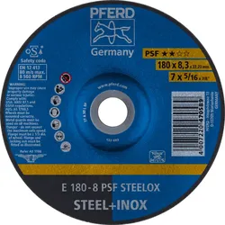 PFERD TOOLS Schruppscheibe E Universallinie PSF STEELOX für Stahl/Edelstahl - 62017831