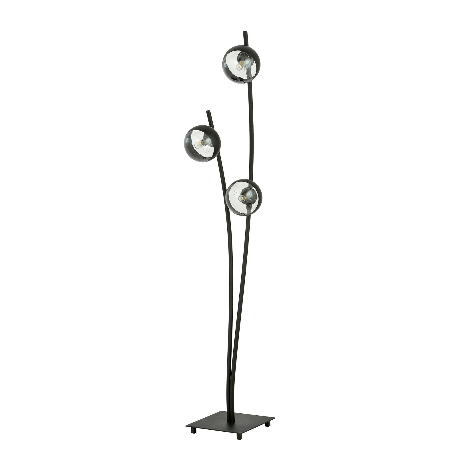 Emibig Hunter LP3 Vloerlamp, zwart/gestreept, 3x E14 40W