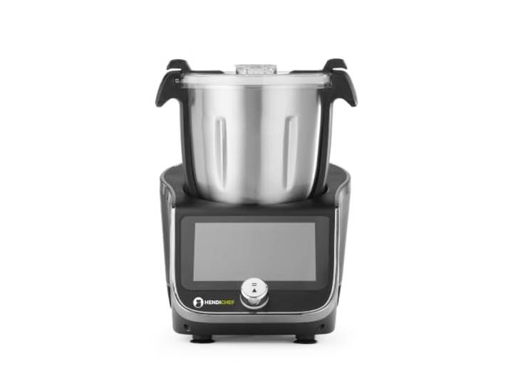 HENDI Küchenmaschine, HENDICHEF, Multifunktional, Touchscreen, 3L 20 Funktionen, mit Rührschüssel, Messbecher, Dampfgar-Korb, Küchenroboter, 230V/1000W, 210x380x(H)320mm, Edelstahl, ABS