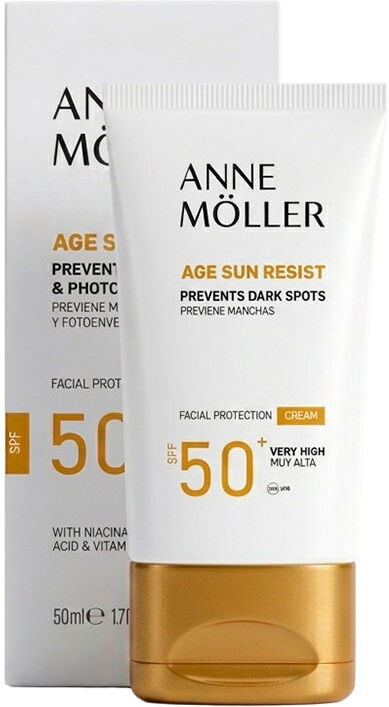 Anne Möller Age Sun Resist prévient l’apparition des taches brunes SPF50+
