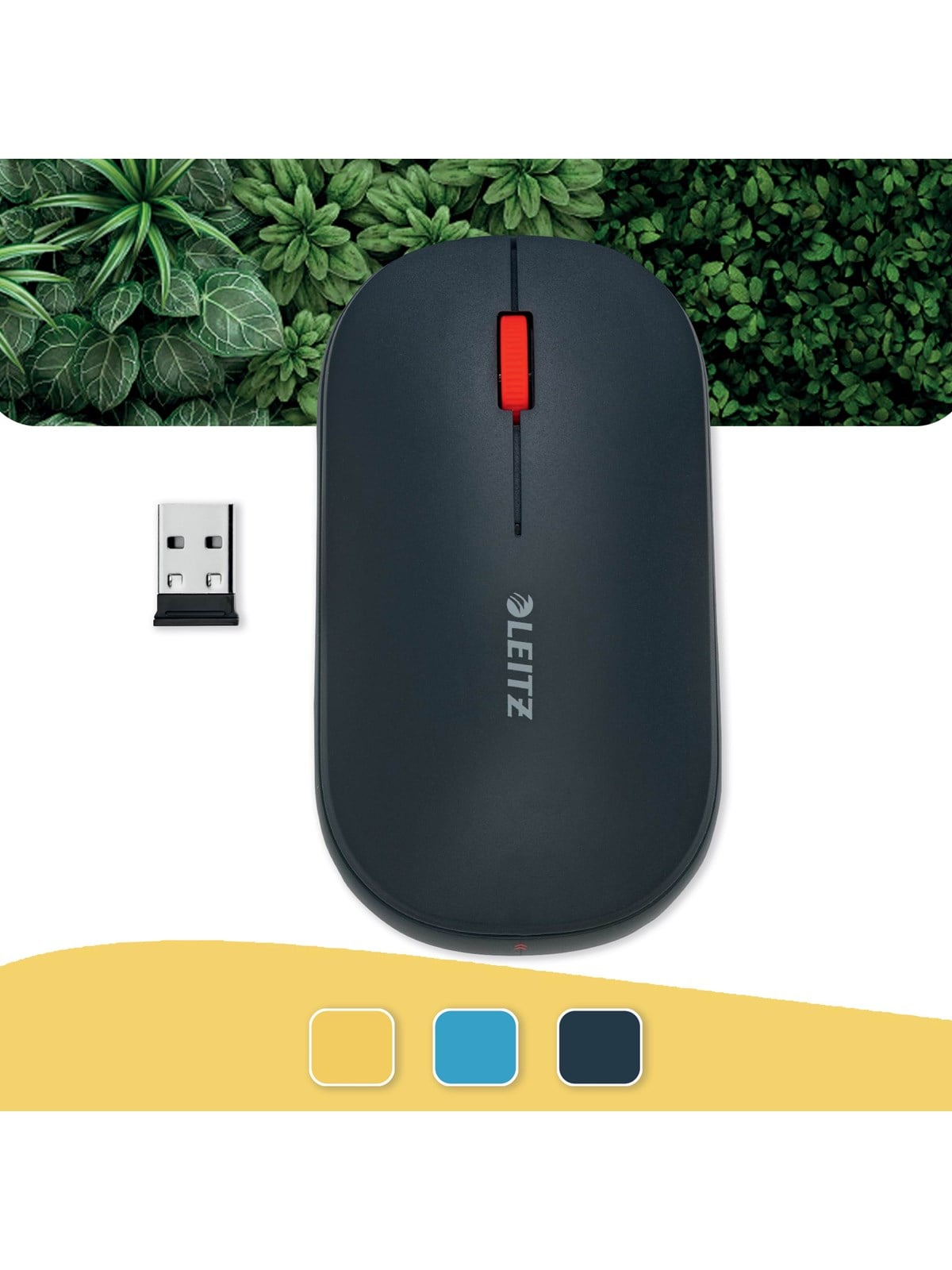 Leitz Cosy Kabellose Maus Samtgrau - Maus (Schwarz)