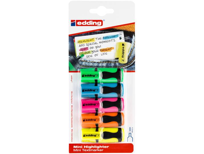 edding Textmarker Mini 7 Bli 5ass