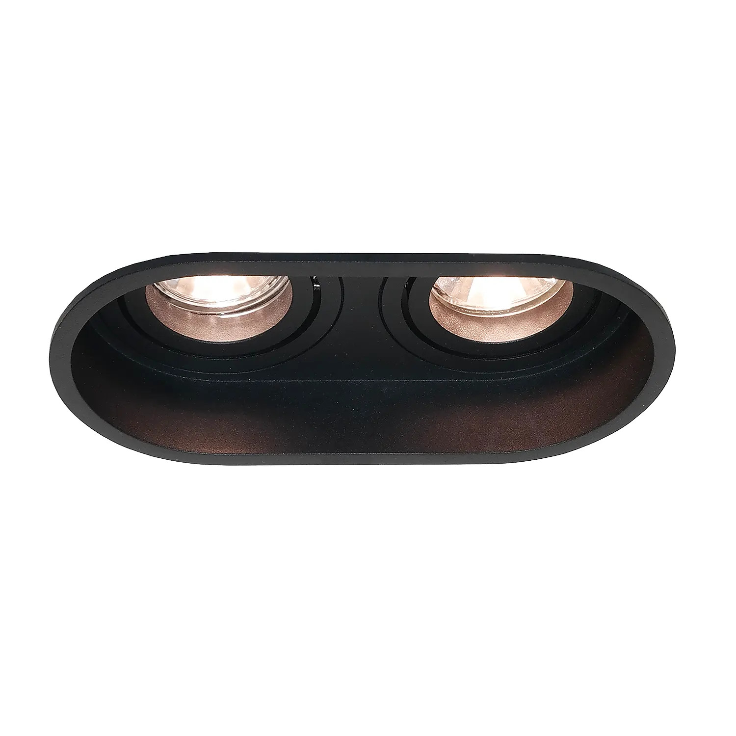 Artdelight Inbouwspot Rex LED Ovaal Zwart 2 Lichtpunten