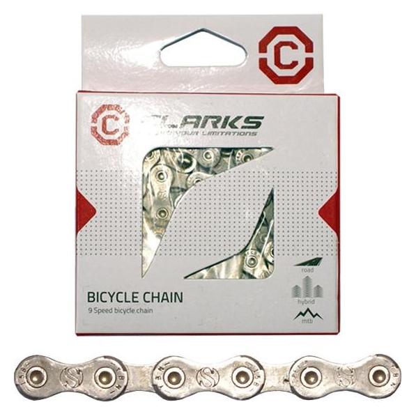 Clarks C9 Fahrradkette, 9-Reihen, 116 Links, 1/2 "x11/128", Standard, Szyosa/MTB, Dunkelhe (9-fach) (CLA-C9)