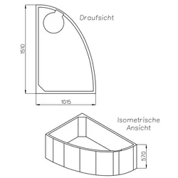Neuesbad Wannenträger für Duscholux Malaga 460 155x105 SW10985