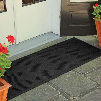Bungalow Dba Matterly Diamonds Runner Mat 60 x 22, 60 x 22, Charcoal
