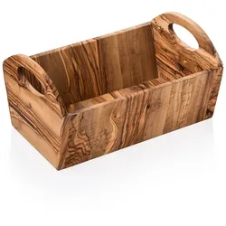 WAS Germany - Korb PURE OLIVE, 33,5 x 17,5 x 17,5 cm, Olivenholz