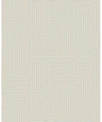 Seabrook Designs Darcy Geometric Maze Unpasted Wallpaper