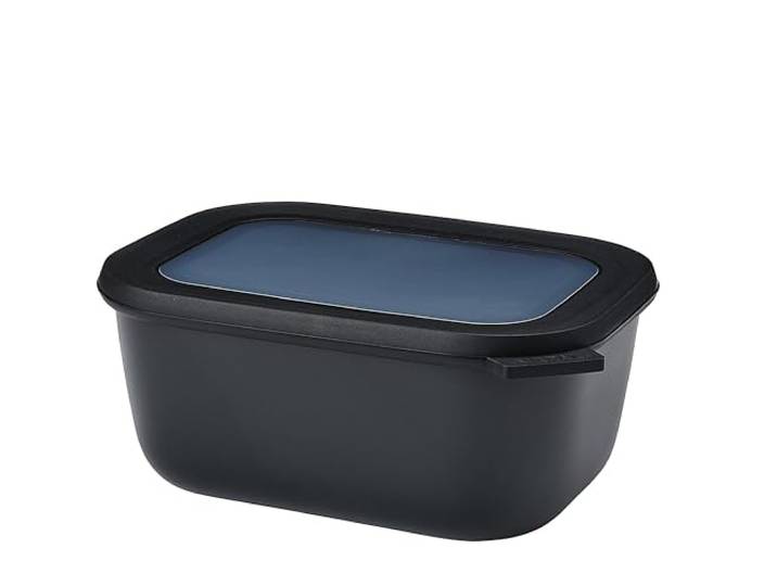 Mepal - Bol Multifonction Rectangulaire - Boîte Conservation Alimentaire avec Couvercle - Convient comme Boîte de Hermétique pour le Réfrigérateur\, Micro-ondes & Congélateur - 1500 ml - Nordic black