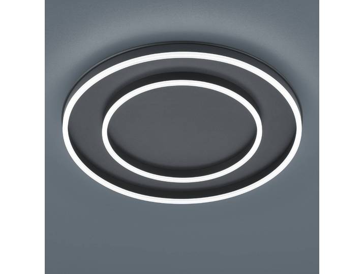 Helestra LED Deckenleuchte Sona, dimmbar, schwarz, für Wohn- / Esszimmer, Metall, Modern