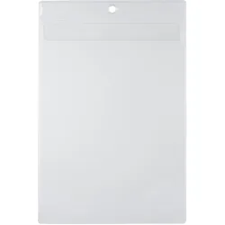 25 Preishüllen Hochformat | A5 | mit Klappe, Weich-PVC, transparent