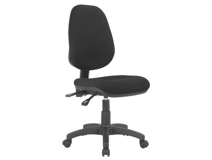 Fauteuil de bureau matelassé Waytex Dossier basculant matelassé Tissu extensible - Noir