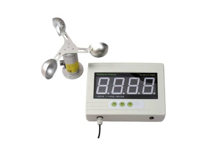 Aluminium-Legierung Drei Tassen-Windgeschwindigkeitssensor(Silver RS485 sensor+display)