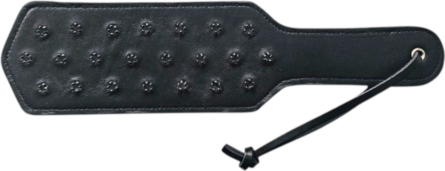 Rouge - Genuine Leather Studded Spanker (Black)