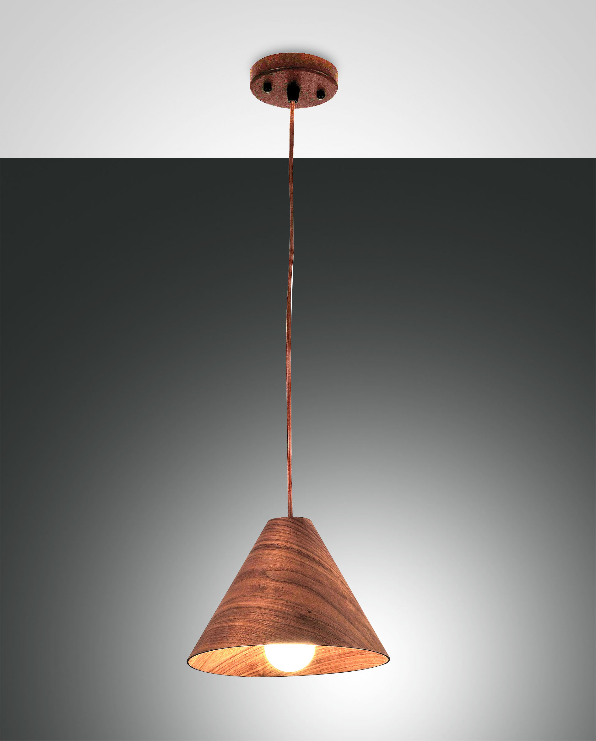 Fabas Luce Pendelleuchte ESINO 25cm Walnuss 3630-40-130 8019282518990