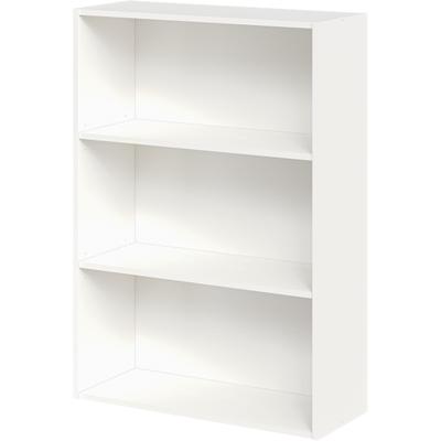 Bücherregal FMD "Bitz", weiß (weiß perl), B:71,2cm H:101,6cm T:28cm, Holzwerkstoff, Regale, Bücherregal, offene Fächer, variable Einlegeböden, Breite: 44,4 oder 71,2 cm