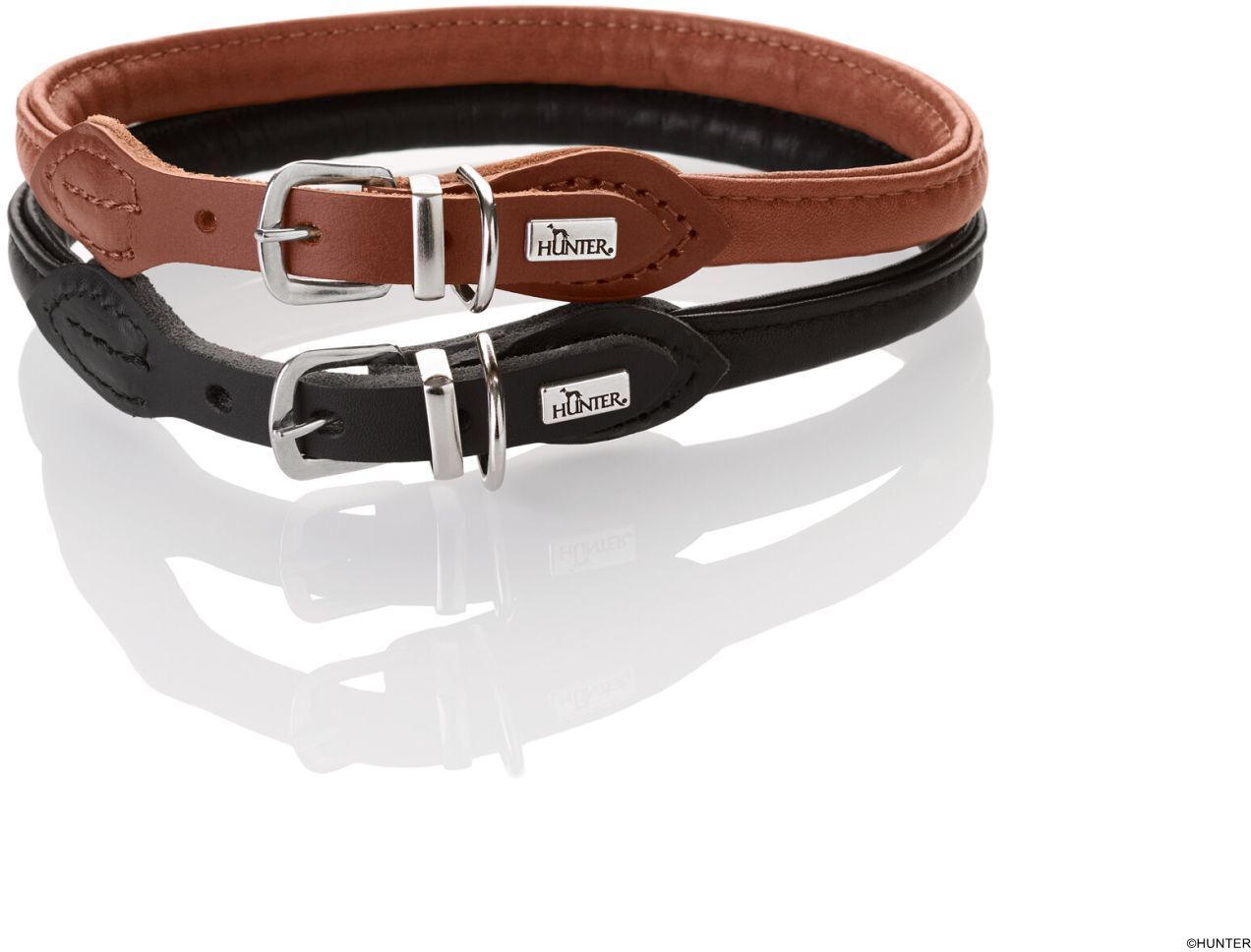 DOG SPORT HUNTER Halsband Round & Soft Canadian Up M (50), schwarz