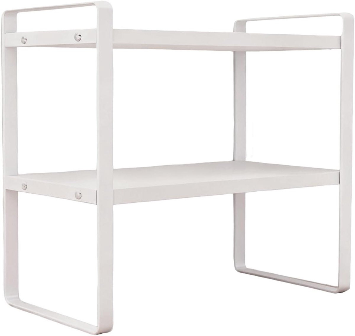 Moderne 2-laagse bureau boekenplank en display verhoger voor kantoor, slaapkamer of keuken