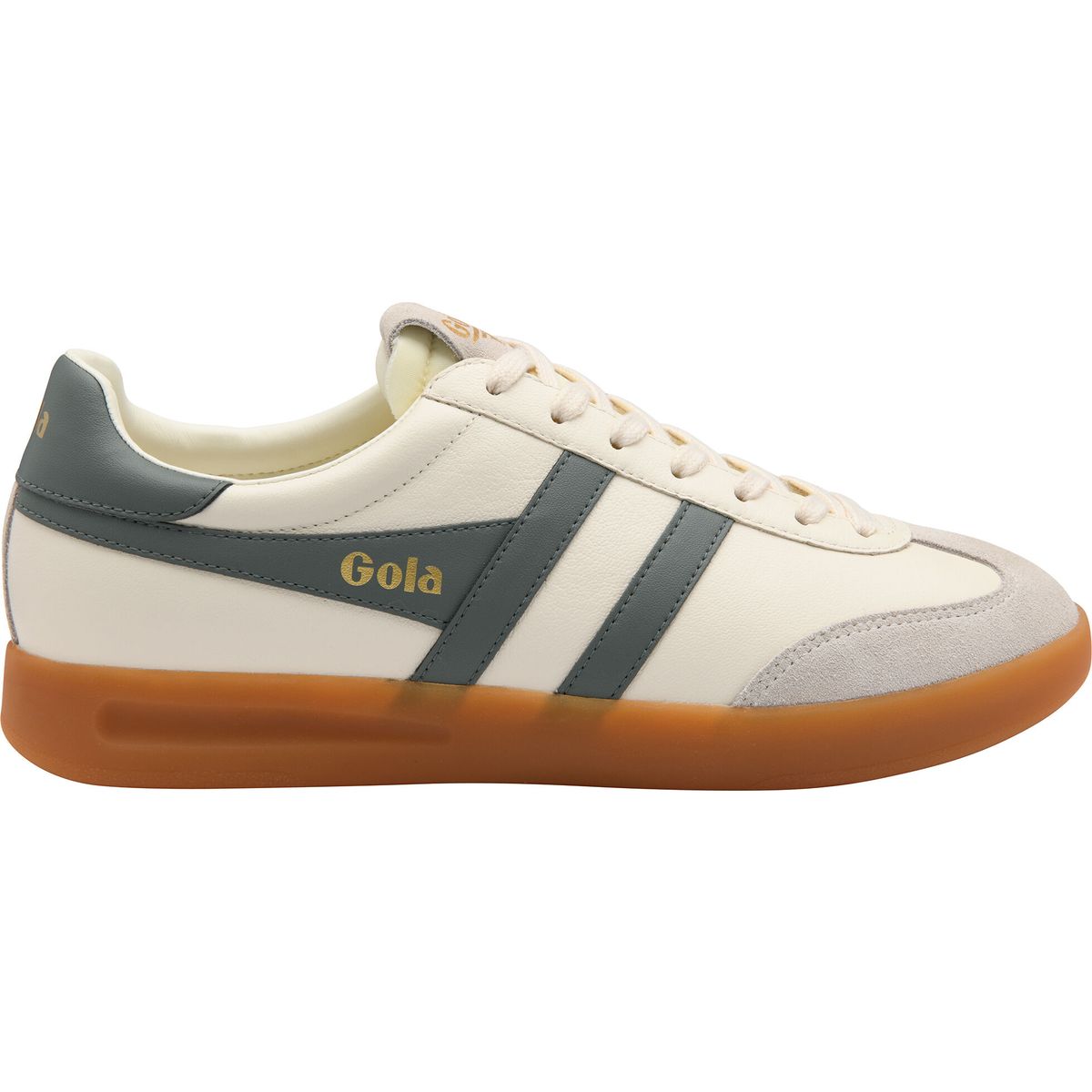 Gola Cyclone Leather Sneaker Men off white/conifer/gum (WI) 44 CMB743-WI-44-offwhiteconifergum