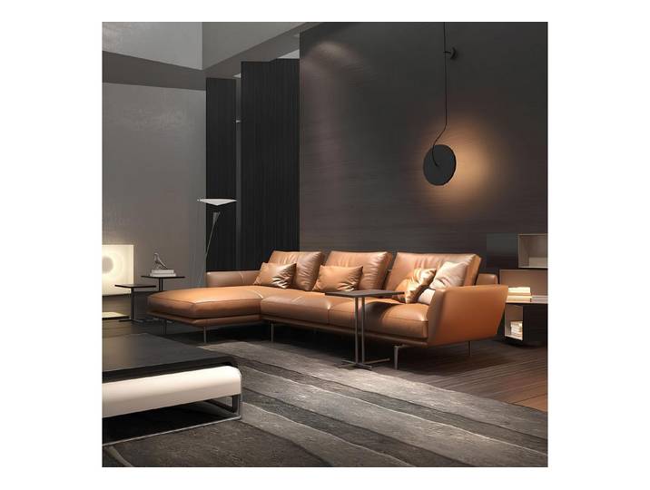 Xlmoebel Ecksofa L-förmiges Ledersofa mit elegantem Design und viel Platz, Ecksofa, Hergestellt in Europa