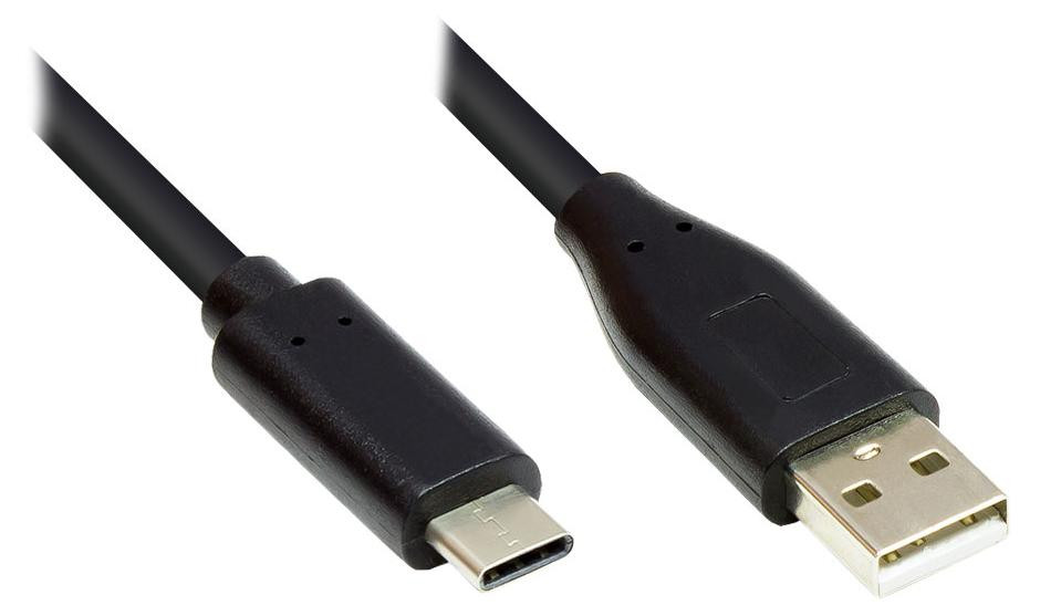 Good Connections GC-M0117 USB 2.0 Kabel A-C zwart 1m