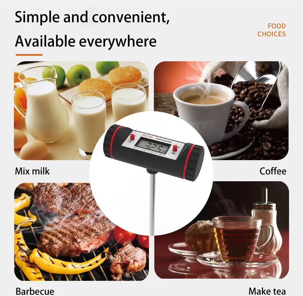 INF Digitales Lebensmittelthermometer für Küche, Kochen und Grillen