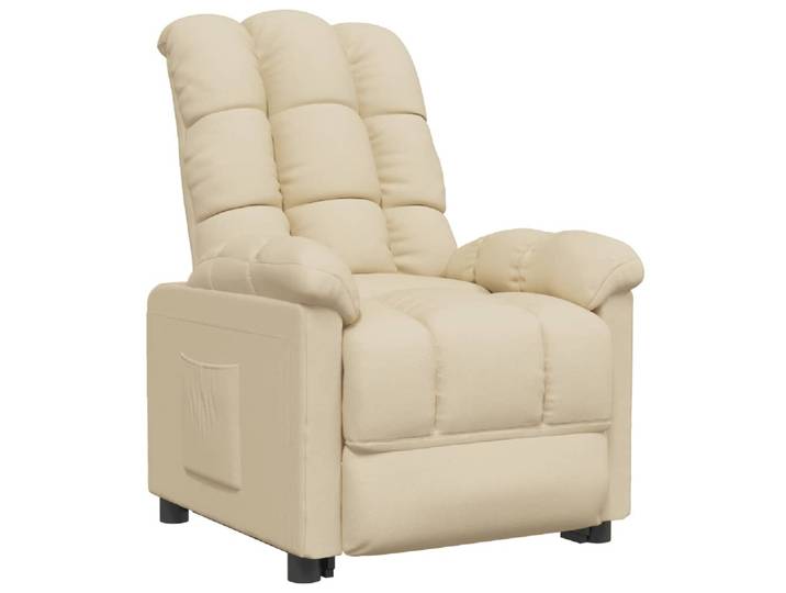vidaXL Fauteuil relax Tissu Crème
