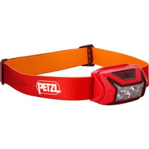 Petzl Stirnlampe Actik LED, mit Batterie, 450 Lumen, mit Rotlicht, wasserfest, rot